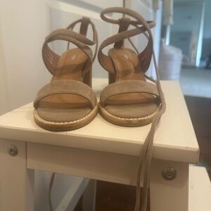 Jeffrey Campbell Tan Heels with Suede Straps